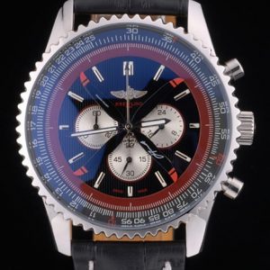 Breitling Certifiée Bracelet Cuir Noir Cadran Noir Chronographe 80176