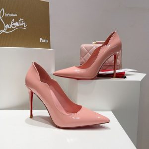 Christian Louboutin Escarpins Hot Chick 100 mm Cuir Verni Rose