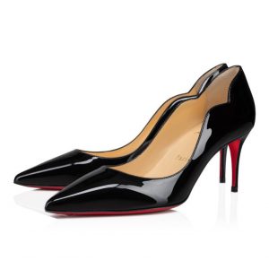 Christian Louboutin Hot Chick 70 mm Escarpins Cuir Verni Noir