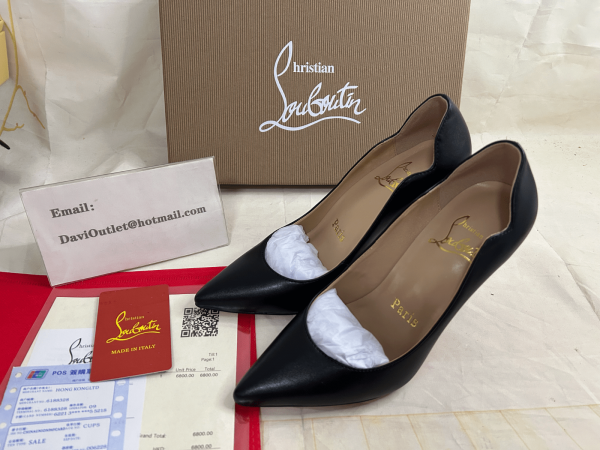 Christian Louboutin Escarpins Hot Chick 100 mm Nappa Noir – Image 5