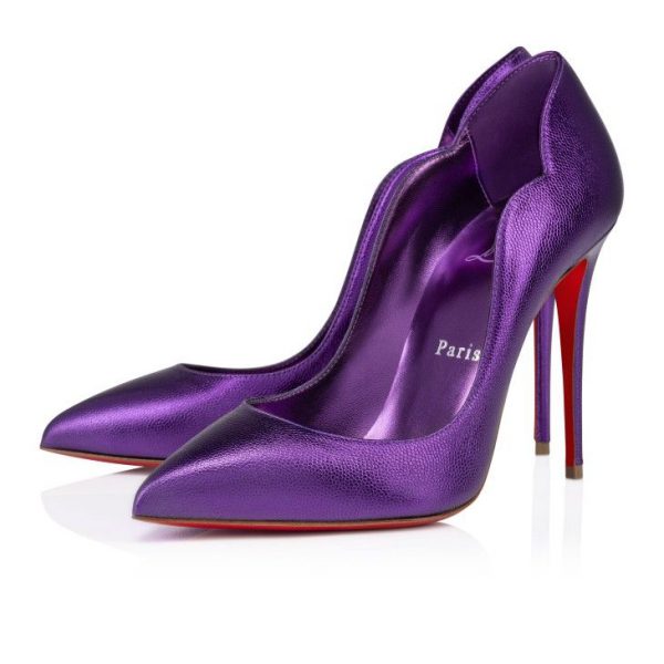 Christian Louboutin Hot Chick 100 mm Escarpins Cuir Nappa Jacaranda