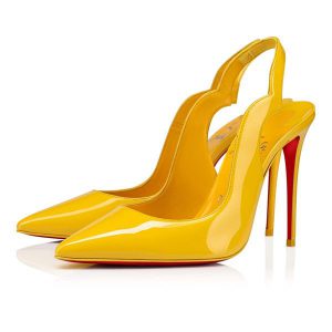 Christian Louboutin Escarpins Hot Chick 100 mm Sol/lin Sol Cuir Verni