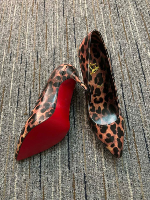 Christian Louboutin Kate Escarpins 85 mm Cuir de Veau Imprimé Léopard – Image 2