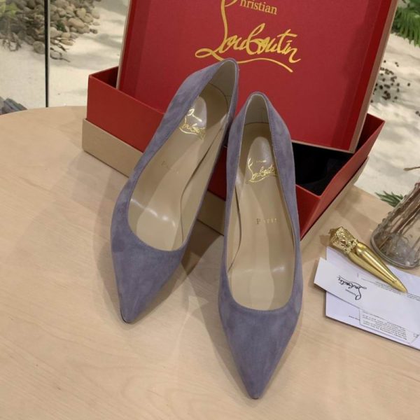 Christian Louboutin Escarpins Kate Veau Velours Fumé – Image 2