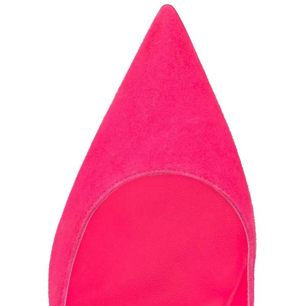 Christian Louboutin Escarpins Kate Lacés 85 mm Veau Velours Rose – Image 4