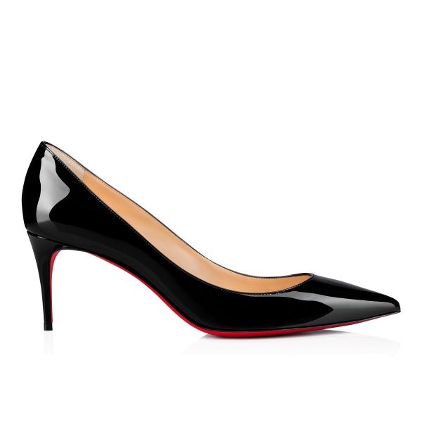 Christian Louboutin Escarpins Kate 70 mm Cuir Verni Noir – Image 2