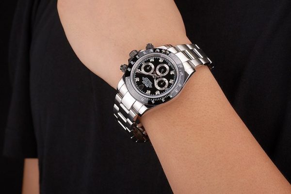 Rolex Daytona Acier Inoxydable Cadran Noir Émaillé Noir – Image 10