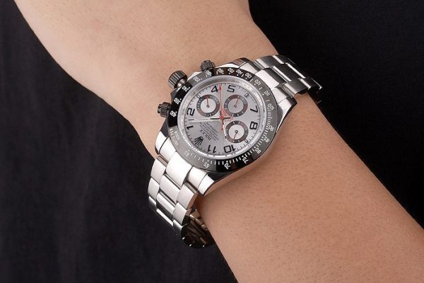 Rolex Daytona Acier Inoxydable Cadran Noir Émaillé Argent – Image 9