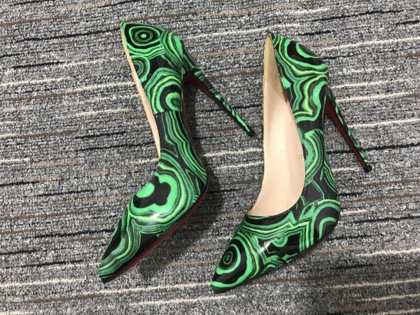 Christian Louboutin Escarpins So Kate 120 mm Cuir Verni Malachite – Image 2