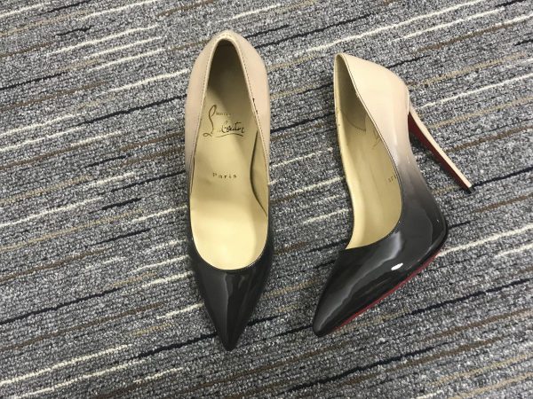 Christian Louboutin Escarpins So Kate 120 mm Cuir Verni Dégradé Noir Nude – Image 2