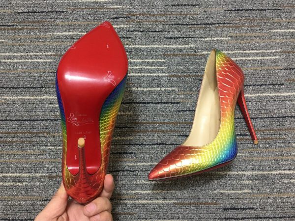 Christian Louboutin Escarpins So Kate 120 mm Cuir Python Arc-en-ciel – Image 3
