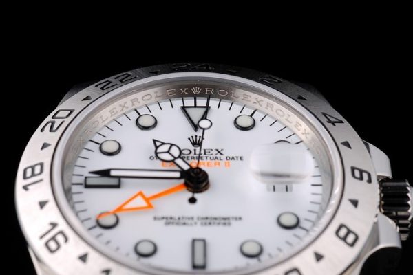 Rolex Explorer Cadran Blanc Acier Inoxydable Lunette Tachymètre – Image 9
