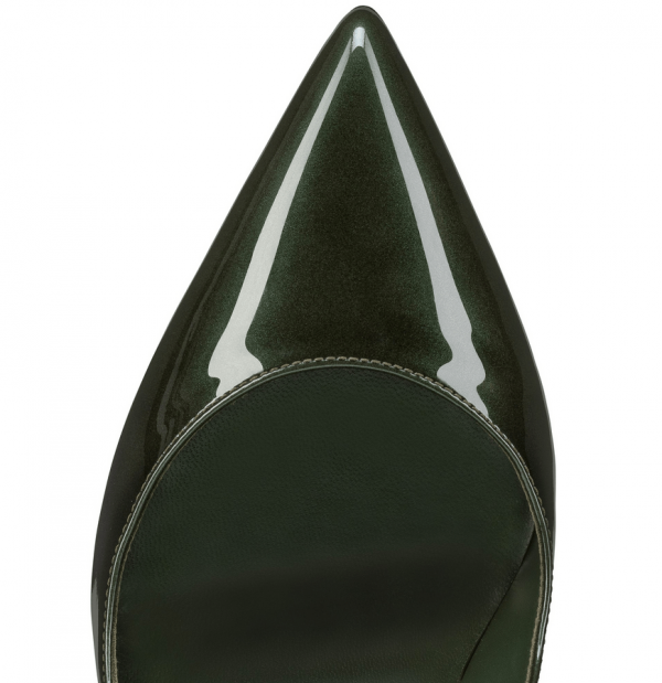 Christian Louboutin Hot Chick Escarpins 100 mm Cuir Verni Vert – Image 2