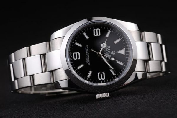 Rolex Explorer Acier Poli Cadran Noir – Image 7