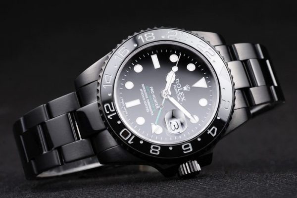 Rolex GMT Master II Pro-Hunter Acier Noir Bracelet Acier Cadran Noir – Image 7