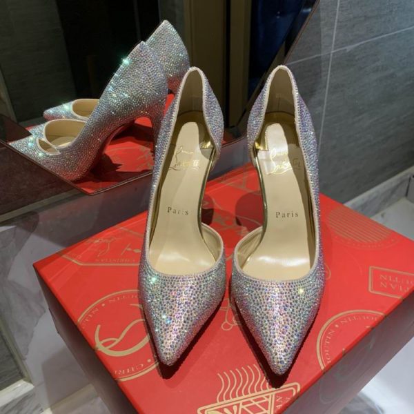 Christian Louboutin Escarpins Iriza 100mm Strass Pailletés Multicolore – Image 3