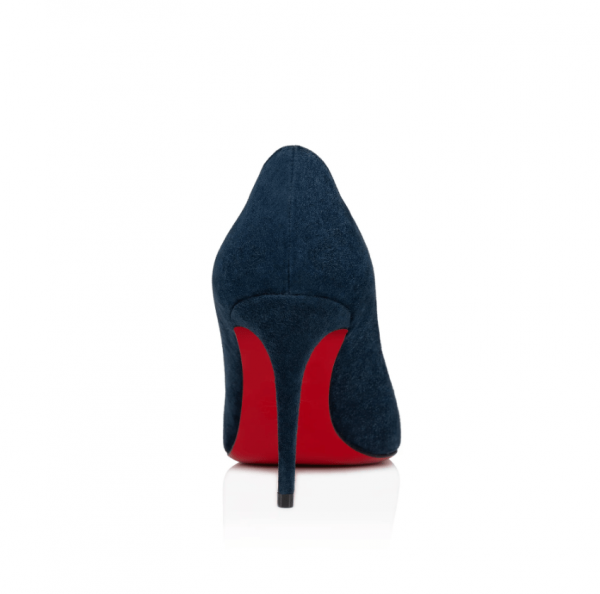 Christian Louboutin Kate Escarpins 85 mm Veau Velours Bleu Marine – Image 3