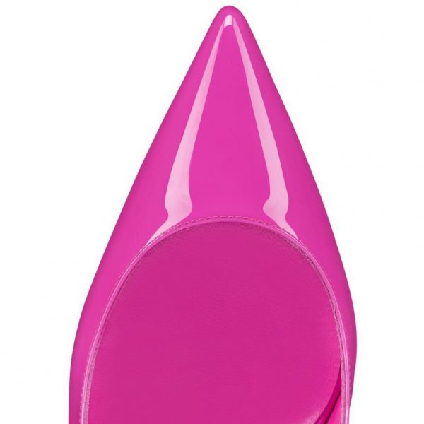 Christian Louboutin Hot Chick Sling 70 mm Escarpins Cuir Verni Rose Bolerose – Image 2