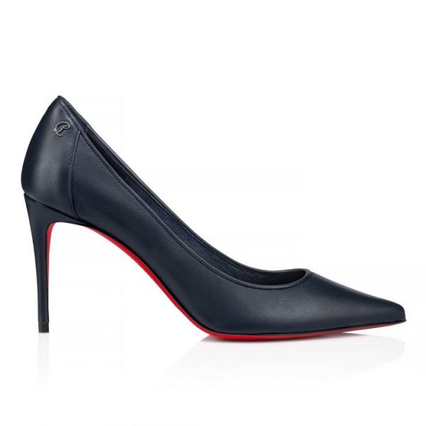Christian Louboutin Sporty Kate 85 mm Escarpins Cuir Nappa Marine – Image 3