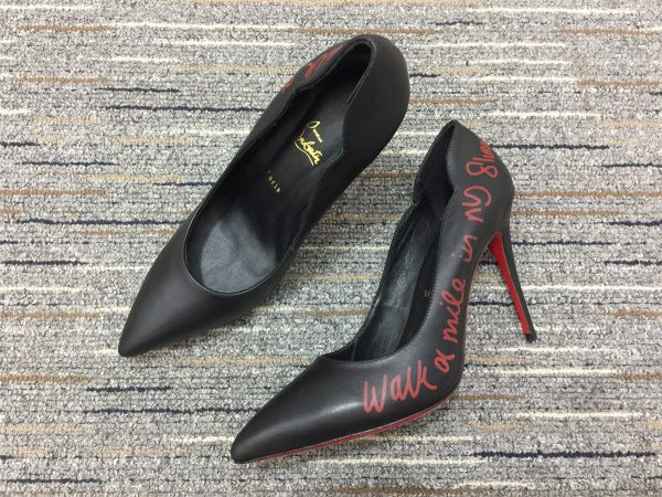 Christian Louboutin Hottie Walkie Escarpins 100 mm 'Walk a Mile' Cuir Nappa Noir