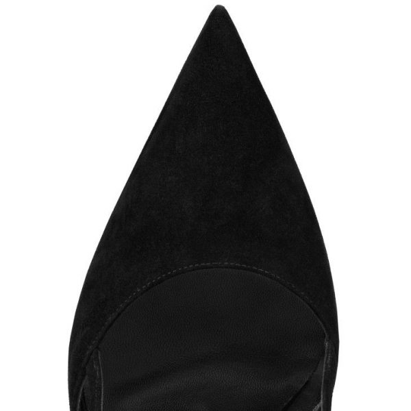 Christian Louboutin Condoroline 100 mm Escarpins Slingback Veau Velours Noir – Image 4