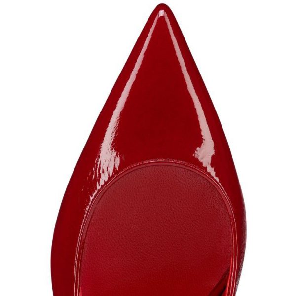 Christian Louboutin Sporty Kate Sling 55 mm Escarpins Slingback Cuir Verni Vog Loubi – Image 4