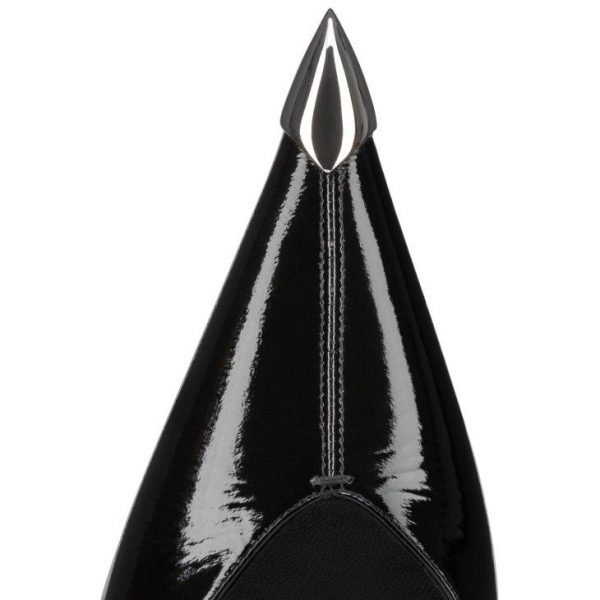 Christian Louboutin Lock Me Up Pump 100 mm Escarpins à Brides Cuir Verni Vog Noir – Image 3
