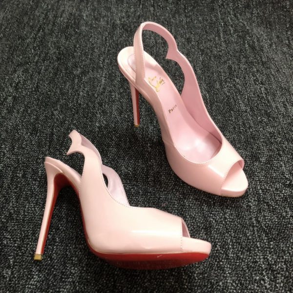 Christian Louboutin Hot Chick Escarpins 120 mm Cuir Verni Rose – Image 2