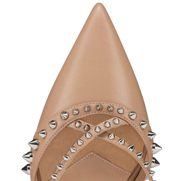 Christian Louboutin Tatoosh Spikes Mule Escarpins 70 mm Cuir d’Agneau Blush – Image 3