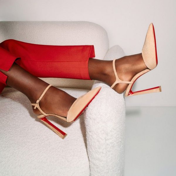 Christian Louboutin Condora Riviera 100 mm Escarpins Veau Velours Lionne – Image 3
