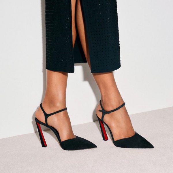 Christian Louboutin Condora Riviera 100 mm Escarpins Veau Velours Noir – Image 3
