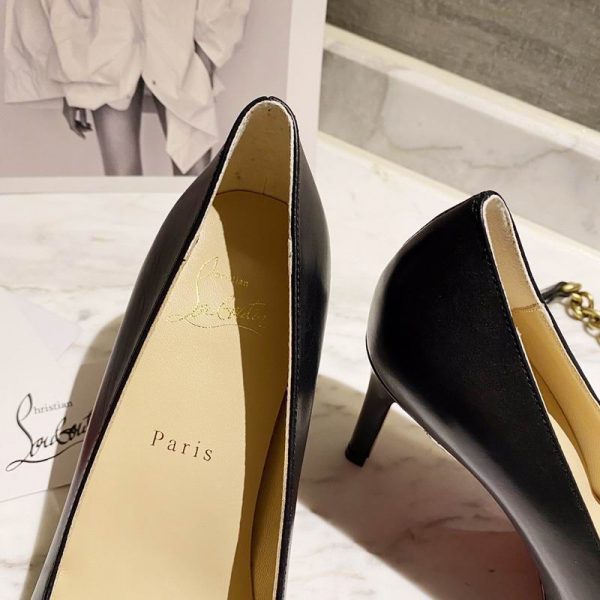Christian Louboutin Simplenodo Escarpins à Nœud 85mm Cuir Nappa Noir – Image 3