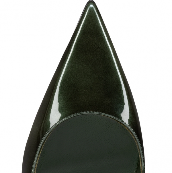 Christian Louboutin Condora Escarpins 85 mm Cuir Verni Vert – Image 3