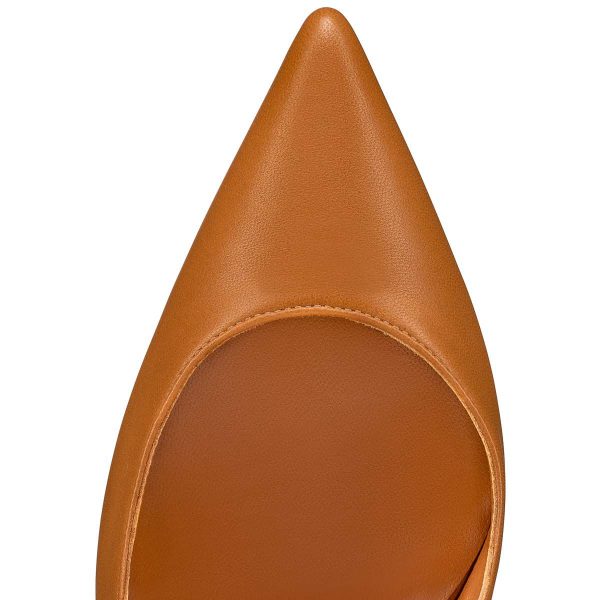 Christian Louboutin Hot Chick Sling Escarpins 100 mm Cuir Nappa Nude 4 – Image 4