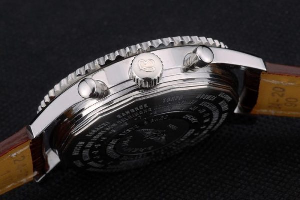Breitling Certifiée Bracelet Cuir Marron Cadran Beige Chronographe 80175 – Image 10