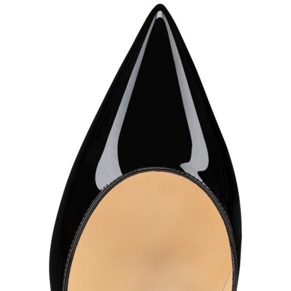 Christian Louboutin Hot Chick 70 mm Escarpins Cuir Verni Noir – Image 4
