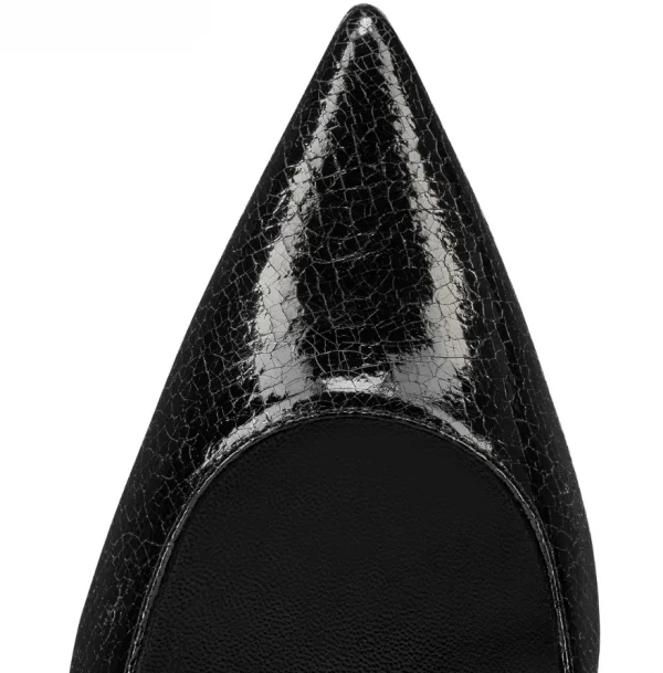 Christian Louboutin Jenlove Escarpins 100 mm Cuir Specchio Texturé Étoilé Noir – Image 2