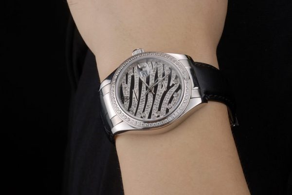 Rolex Rolex Datejust Édition Spéciale 2012 Bracelet Cuir Noir 80252 – Image 8