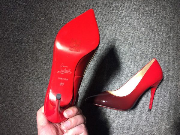 Christian Louboutin Kate Escarpins 85 mm Cuir Verni Dégradé Rouge – Image 2