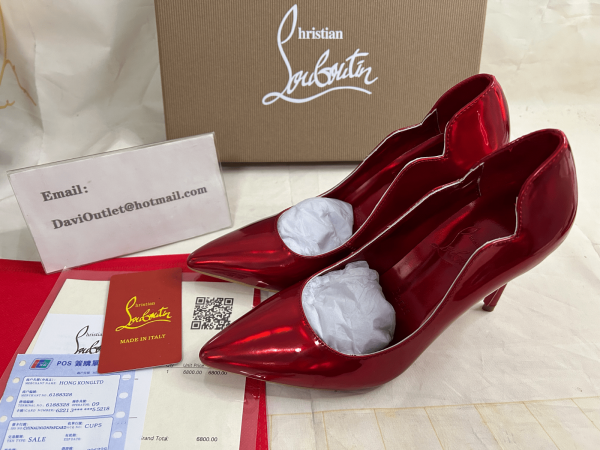 Christian Louboutin Hot Chick Escarpins 100 mm Cuir Verni Rouge