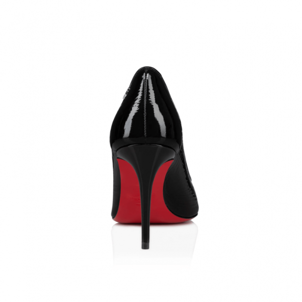 Christian Louboutin Sporty Kate 100 mm Escarpins Cuir Verni Vog Noir – Image 3
