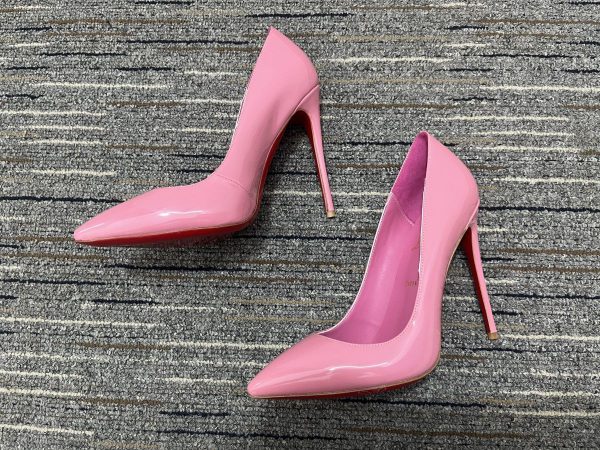 Christian Louboutin Kate Escarpins 100 mm Cuir Verni Rose – Image 4