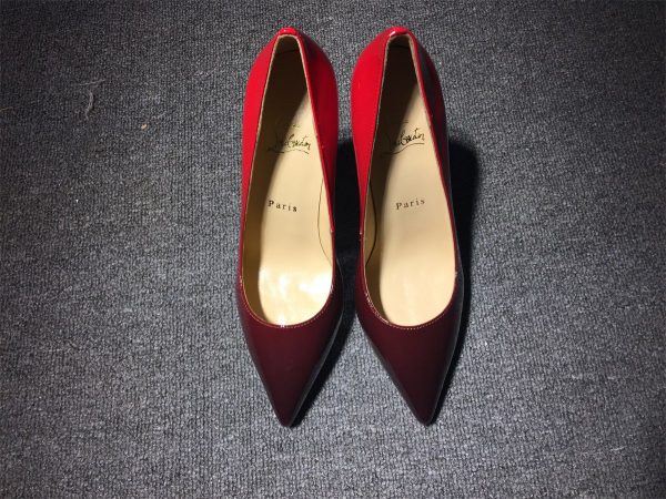 Christian Louboutin Kate Escarpins 85 mm Cuir Verni Dégradé Rouge – Image 3