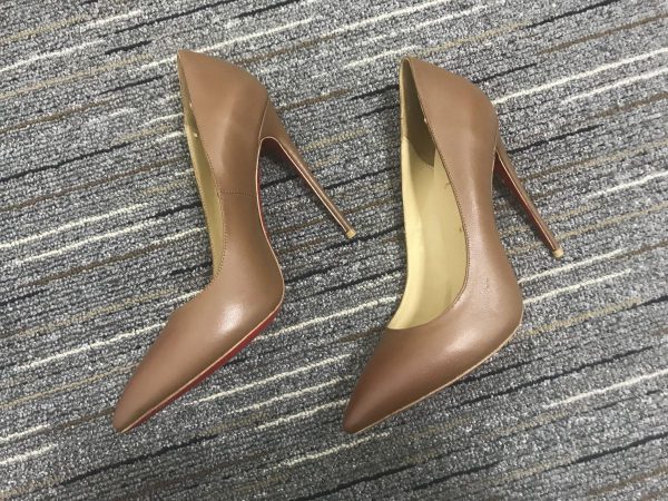 Christian Louboutin Kate Escarpins 100 mm Cuir Nappa Marron Foncé – Image 3