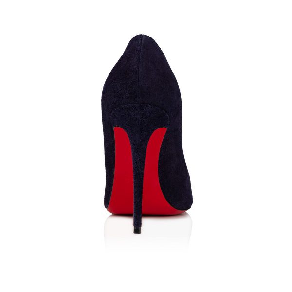Christian Louboutin Escarpins Kate 100 mm Veau Velours Bleu Encre – Image 4
