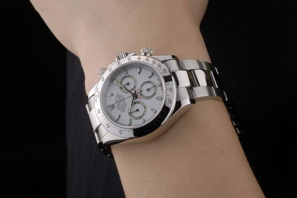 Rolex Daytona Acier Inoxydable Bracelet Cadran Blanc 80297 – Image 7