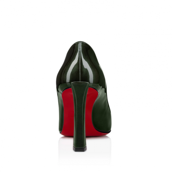 Christian Louboutin Condora Escarpins 85 mm Cuir Verni Vert – Image 4