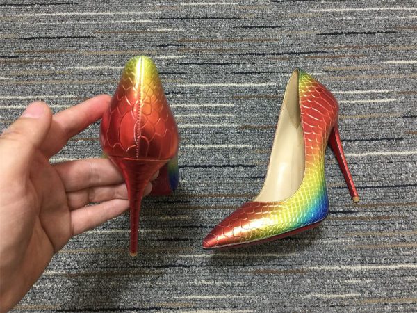 Christian Louboutin Escarpins So Kate 120 mm Cuir Python Arc-en-ciel – Image 4