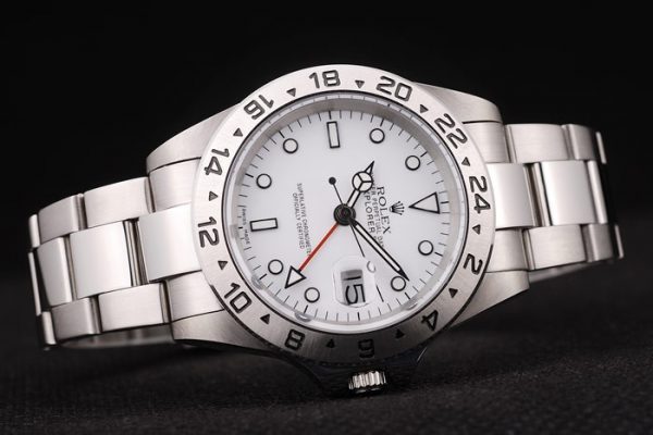 Rolex Explorer Cadran Blanc Acier Inox Tachymètre – Image 6