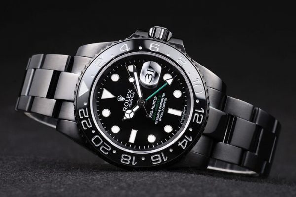 Rolex GMT Master II Pro-Hunter Acier Noir Bracelet Acier Cadran Noir – Image 6
